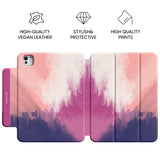 Berry Color - Leather Magnetic iPad Case
