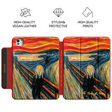 The Scream - Leather Magnetic iPad Case