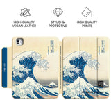 The Great Wave off Kanagawa - Leather Magnetic iPad Case