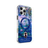 Blue Water Lilies and Willow - iPhone Case