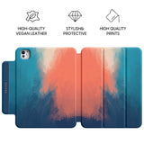 Blue/Orange - Leather Magnetic iPad Case