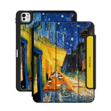 Cafe Terrace at Night - Leather Magnetic iPad Case