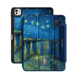Starry Night Over the Rhone - Leather Magnetic iPad Case