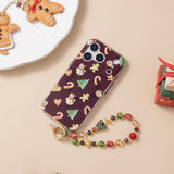 Gold Chain Crystal Wrist Strap - Christmas Tree