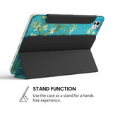 Water Lilies (Turquoise) - Leather Magnetic iPad Case