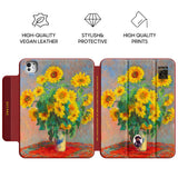Bouquet of Sunflowers - Leather Magnetic iPad Case