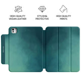 Fog Green - Leather Magnetic iPad Case