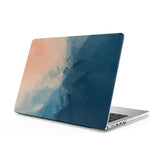 Beige Blue - Clear MacBook Case