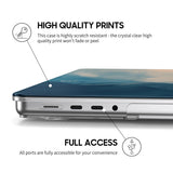 Beige Blue - Clear MacBook Case
