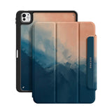 Beige Blue - Leather Magnetic iPad Case