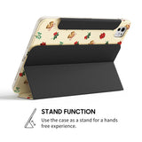 Holly＆Poinsettia - Leather Magnetic iPad Case