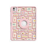 Pink Shard - Leather Magnetic iPad Case