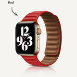 Apple Watch Series | Leather Link Magnetic Strap