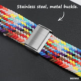 Apple Watch Series | Colorful Nylon Braided Watch Strap (Watch clasp series)